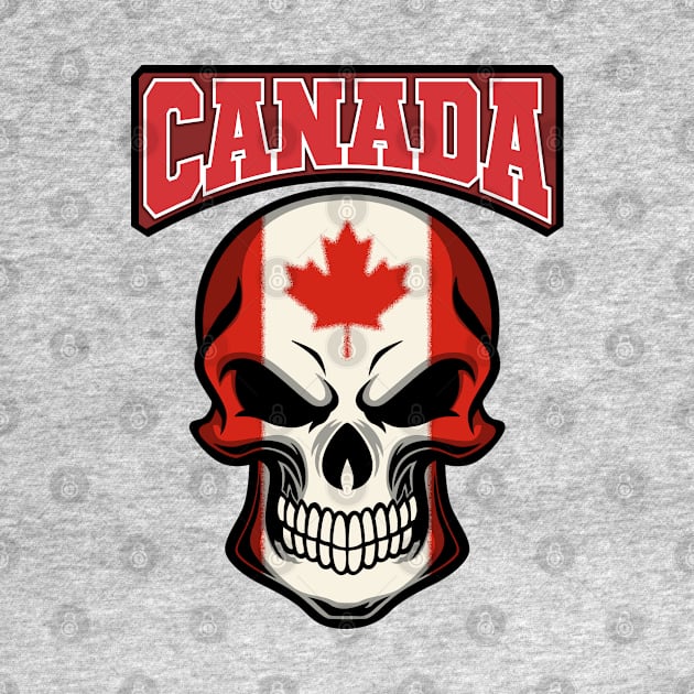 CANADA FLAG IN A SKULL EMBLEM by VERXION